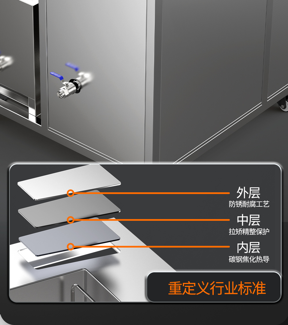 冠博仕GE30108H雙槽超聲波清洗機(jī)帶鼓風(fēng)烘干 | 108L/1500W | 適用于船舶和航空航天行業(yè)的重型脫脂作業(yè)