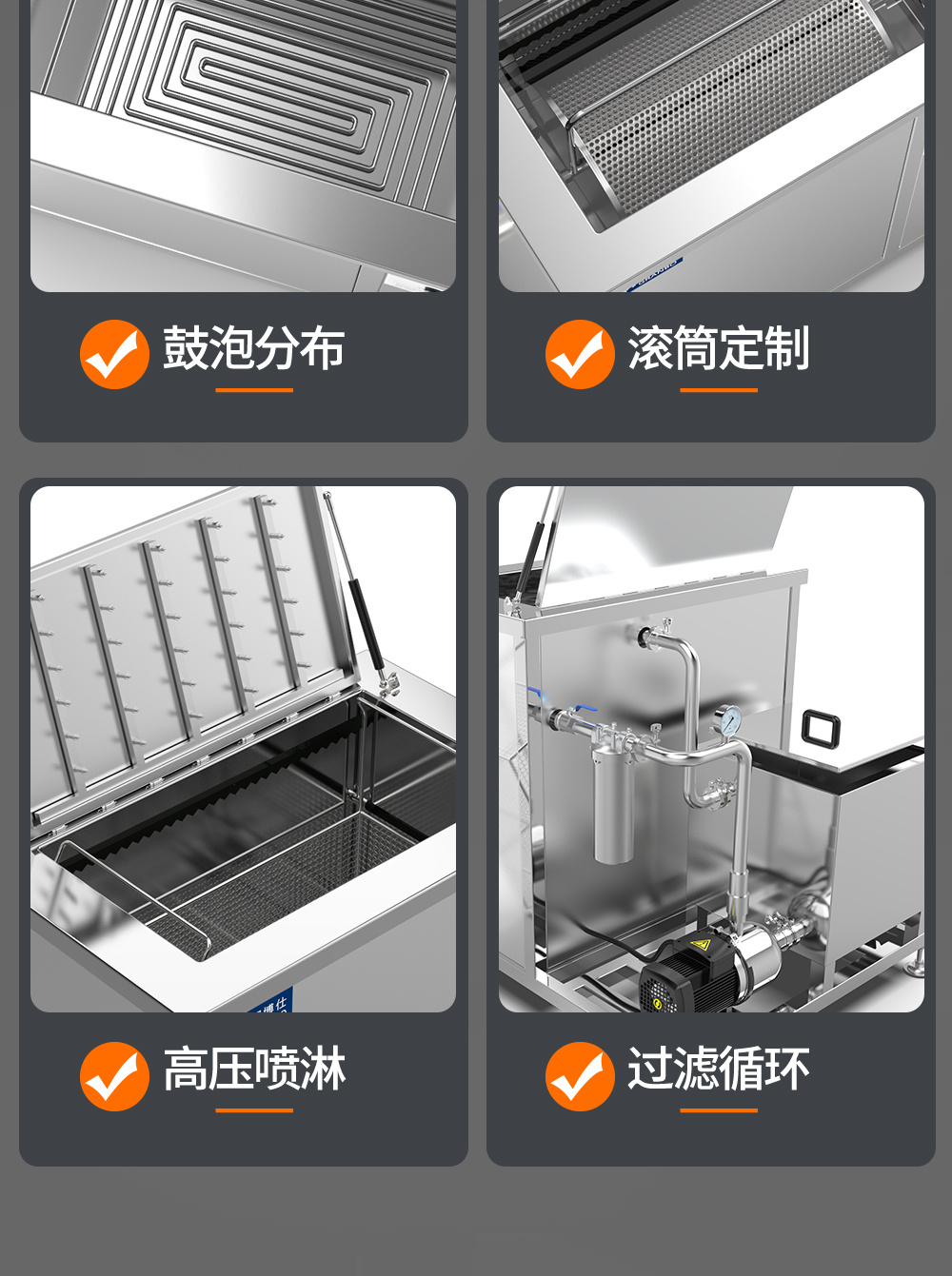 冠博仕GE30108H雙槽超聲波清洗機(jī)帶鼓風(fēng)烘干 | 108L/1500W | 適用于船舶和航空航天行業(yè)的重型脫脂作業(yè)